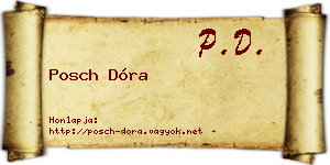 Posch Dóra névjegykártya